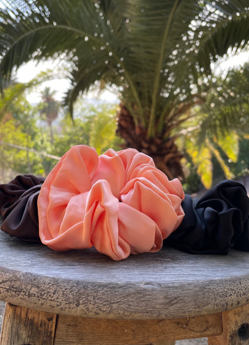Silk plush hair tie